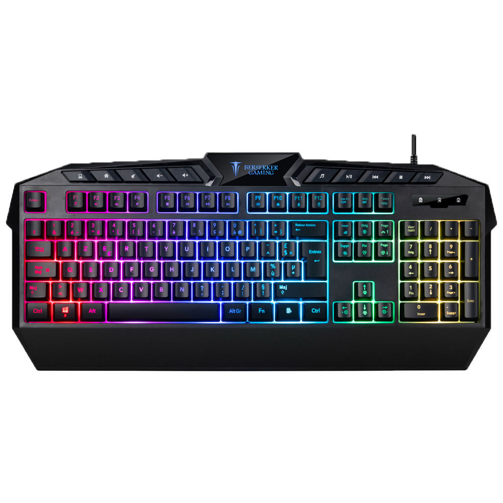 Clavier gamer ordinateur a led jeu filaire usb - Conforama